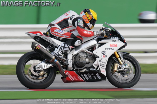 2010-06-26 Misano 0304 Rio - Superstock 1000 - Free Practice - Michal Salac - Aprilia RSV4 1000